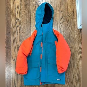 [Lands End] Teal and Orange Grow-A-Longs Squall Parka-Medium 5-6